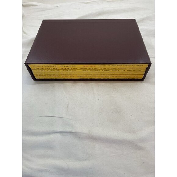 Nat Geo Mags Jul–Dec 1974 Vtg Lot Slipcvr Nature Travel Decor School - Picture 1 of 16